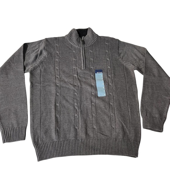 Basic Editions Other - Basic Editions NWT - Men’s 1/4 zip Cable Sherpa Sweater Sz MD